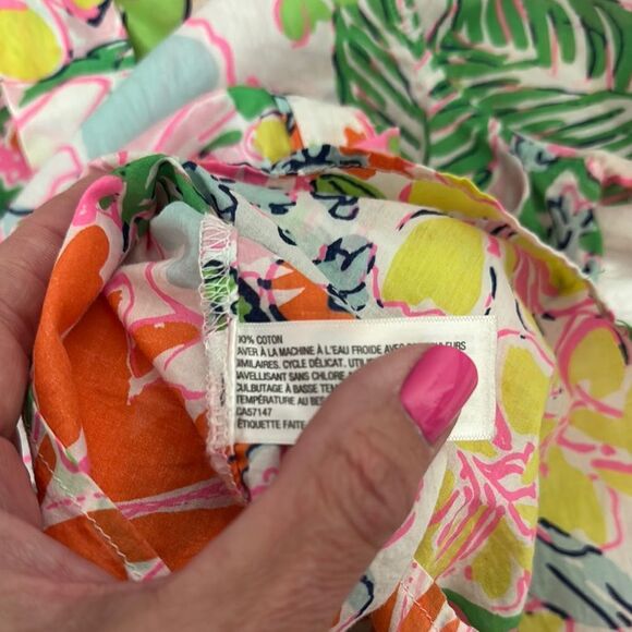 Lilly Pulitzer Pink and Blue Button Down Blouse - Picture 6 of 6